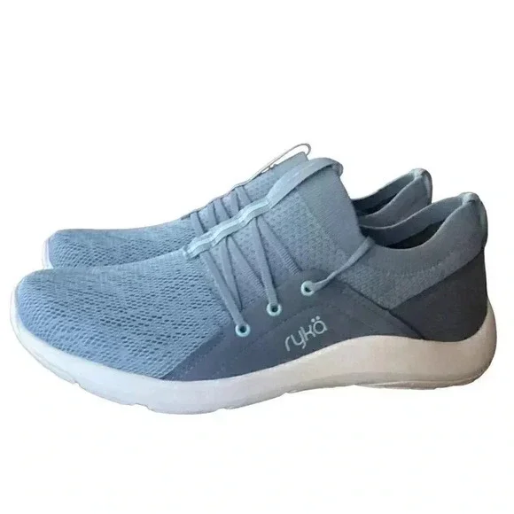 Ryka Walking Sneakers Womens 8.5 M Blue Empower Lace Slip On Knit Shoes NEW - Picture 6 of 7